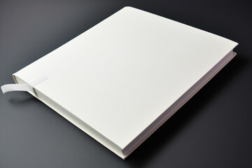 Libro en blanco sobre mesa estilo sketching book. Generative ai.