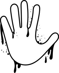 Hand Stop Sign Street Art