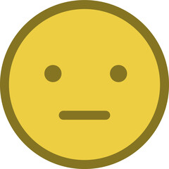 Neutral reaction semi flat color raster object. Full sized item on white. Customer opinion. Client assessment simple cartoon style illustration for web graphic design and animation