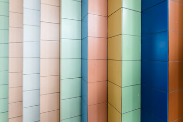 background of multicolored tiles