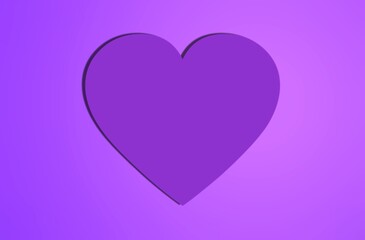 purple heart shape image, valentines day concept