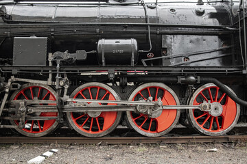 detail of a Czech steam locomotive