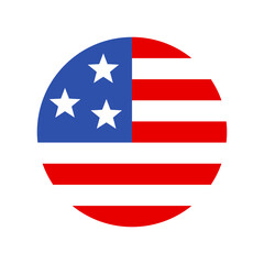USA flag isolated over transparent illustration
