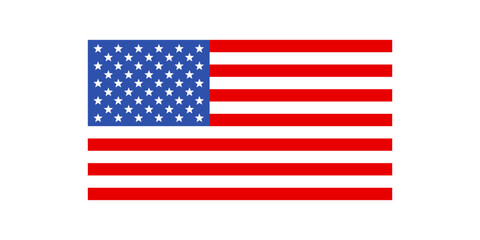 USA flag isolated over transparent illustration