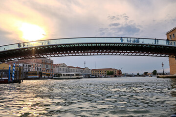 Venice, Italy: view of the Bridge of "Ponte della Costituzione"