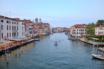 Fototapeta na wymiar Venice, Italy: Canal Grande in Venice, Italy, at the height of the 