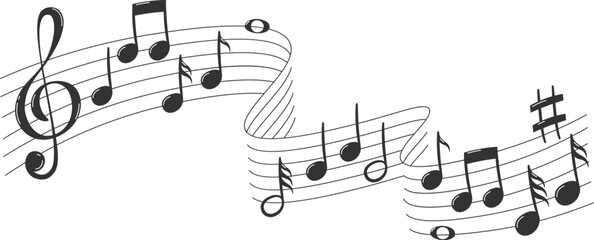 Musical Notes Flying © Mykola Syvak