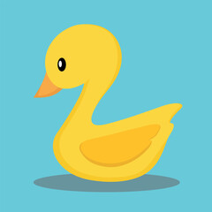 cute duck vector clip art illustration flat animal
