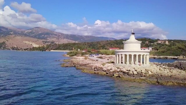 Theodora lighthouse Argostoli Greece Kefalonia island
