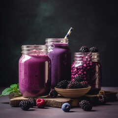 Smoothies with berries
