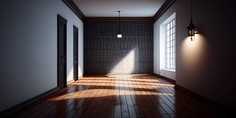 wood room,digital illustration generative AI