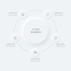Infographic design template with place for your data with icon, steps, timelines or processes