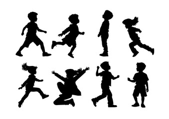 Vector silhouette of a child