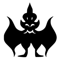 black evil bat icon