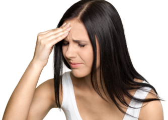 young woman suffering from a headache