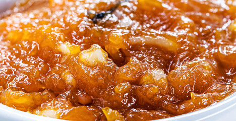 typical brazilian pumpkin jam, served at the June and July parties, traditional jam from Minas Gerais, typical food of the June festivities
