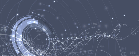 Abstract Artificial intelligence. Cloud computing. Machine learning. Technology web background. Virtual concept