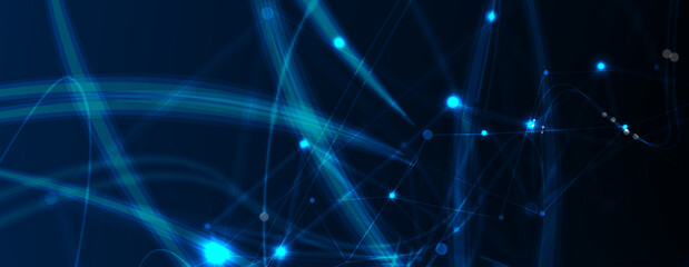 Abstract Artificial intelligence. Cloud computing. Machine learning. Technology web background. Virtual concept