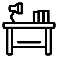 Desk Line Icon