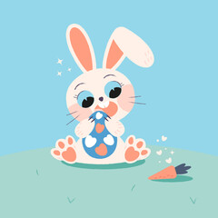 easter bunny with easter egg