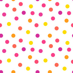 Polka dots cute seamless pattern.