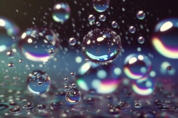 Liquid bubbles. Sparkling water. Generative AI