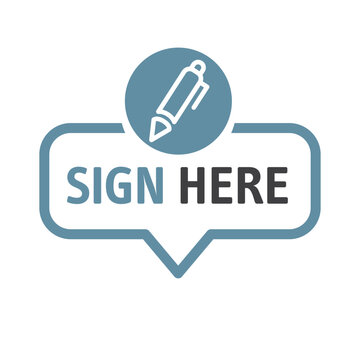 sign here icon
