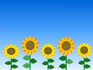 向日葵畑の背景