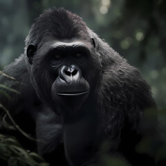 Gorilla In The Jungle Hyper Realistic Render 2