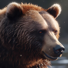 Grizzly Bear Hyper Realistic Render 1
