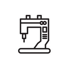 Industrial Sewing Machine Outline Icon