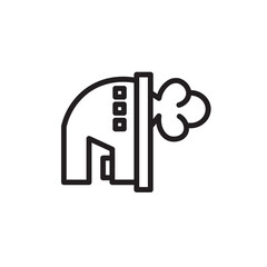 Iron Electric Steam Outline Icon