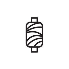 Obraz premium Knitting Sewing Spool Outline Icon