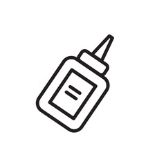 Liquid Glue Bottle Outline Icon