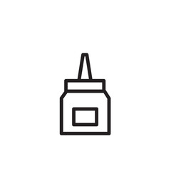 Liquid Glue Bottle Outline Icon