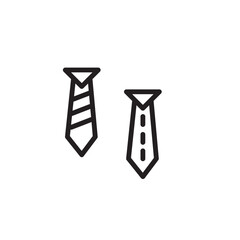 Menswear Necktie Office Outline Icon