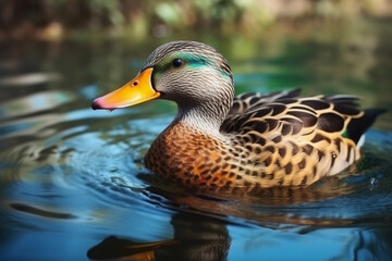 Duck in water, ai generative