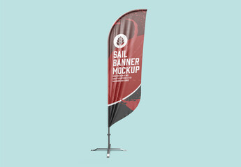 Flying Banner Mockup