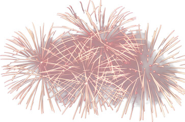 Obraz premium Isolated bright fireworks created with generative ai