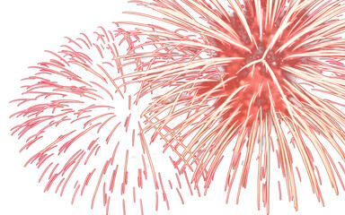 Isolated bright fireworks created with generative ai