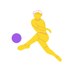 playing football cartoon