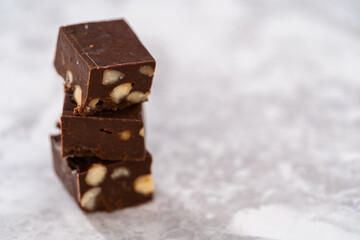 Chocolate macadamia fudge