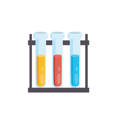 Concept School supplies education science lab. This is an illustration of school supplies related to science. The design is flat and vector-based, with a cartoon-like aesthetic. Vector illustration.