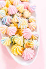 Unicorn meringue cookies
