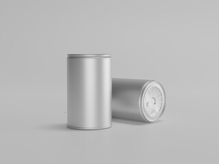 Soda can aluminum bottle 3d illustration with white background 