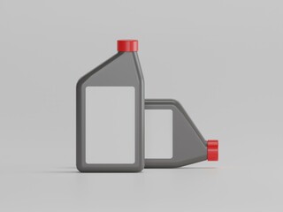 Motor oil bottle 3d illustration with white background 
