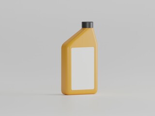 Motor oil bottle 3d illustration with white background 