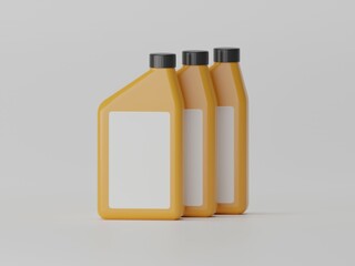 Motor oil bottle 3d illustration with white background 
