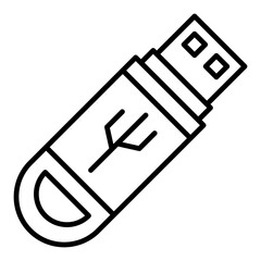 Flash Disk Line Icon