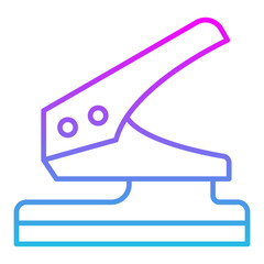Hole Puncher Line Gradient Icon
